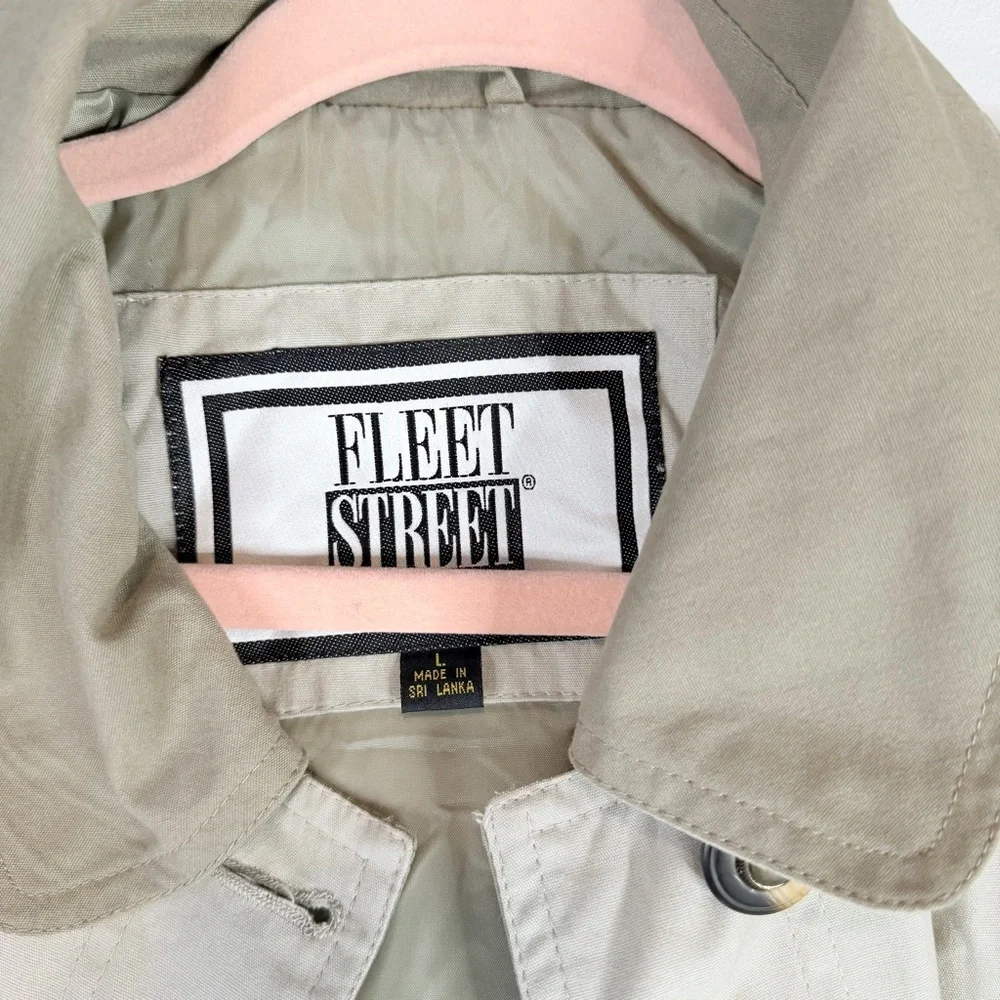 Vintage Fleet Street Beige Hooded Anorak Jacket - Women's Large Removable Hood - Picture 6 of 11